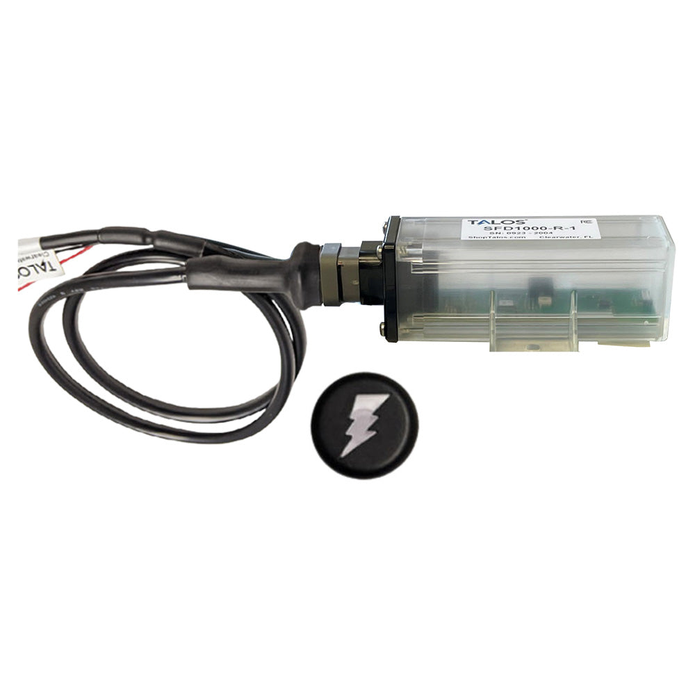 TALOS Remote Housing Lightning Detection System w/3' Cable - Black Round Indicator w/Translucent Housing - Deckhand Marine Supply