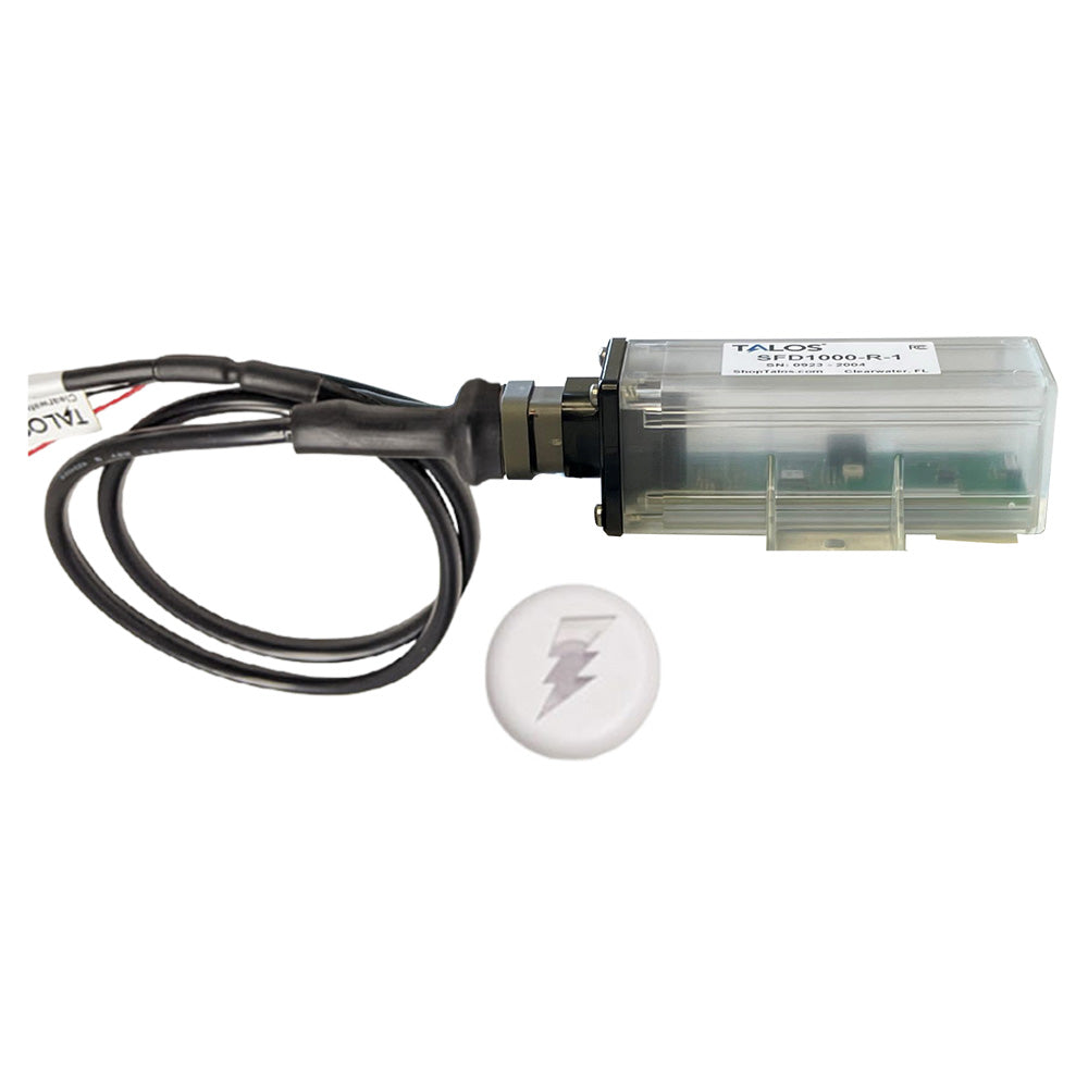 TALOS Remote Housing Lightning Detection System w/20' Cable - White Round Indicator w/Translucent Housing - Deckhand Marine Supply
