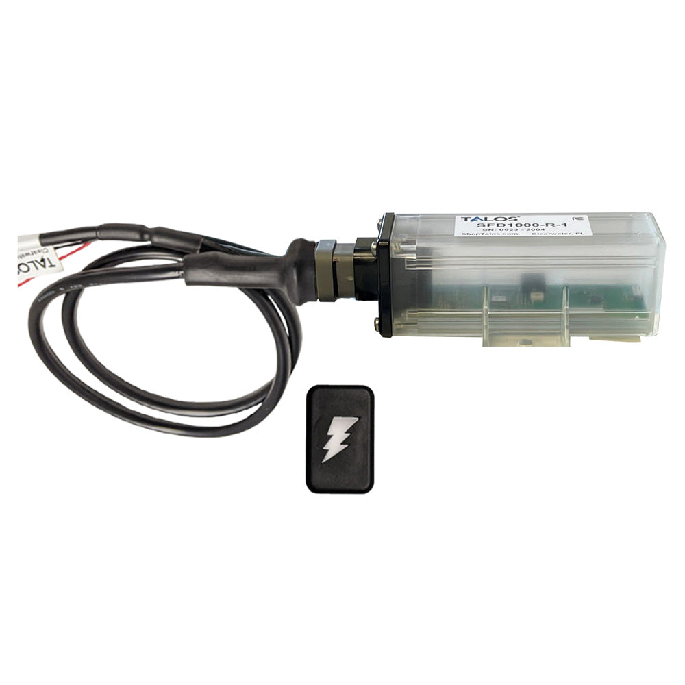TALOS Remote Housing Lightning Detection System w/10' Cable - Black Rectangular Indicator w/Translucent Housing - Deckhand Marine Supply
