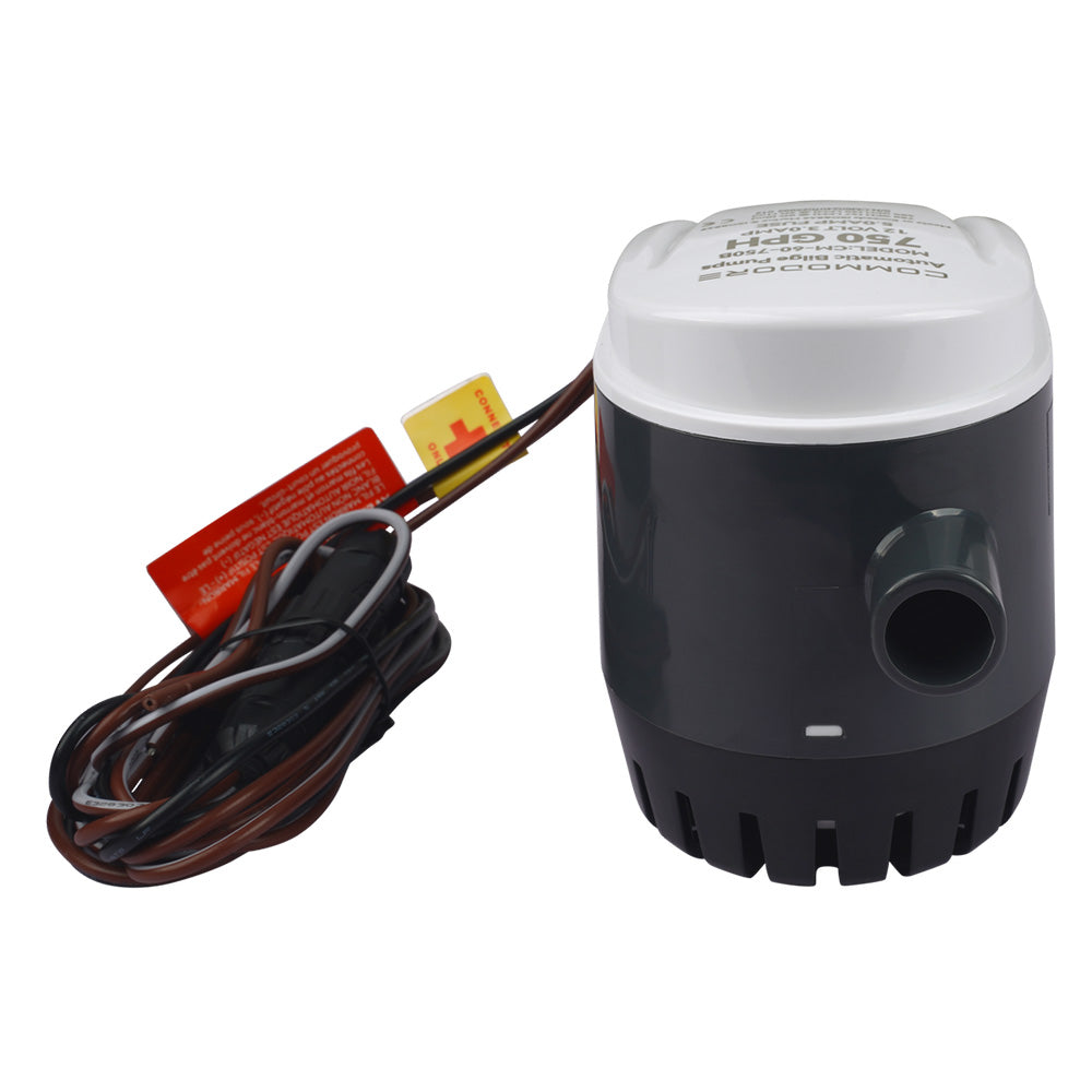 Commodore 750 GPH 60 Series Automatic Bilge Pump - 12V - Deckhand Marine Supply