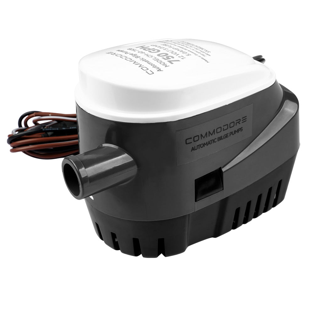 Commodore 750 GPH 60 Series Automatic Bilge Pump - 12V - Deckhand Marine Supply