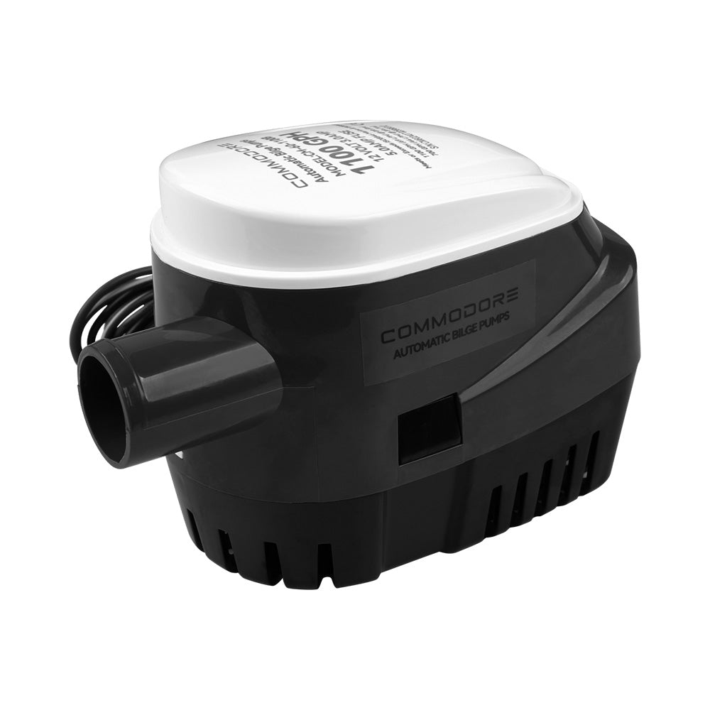 Commodore 1100 GPH 60 Series Automatic Bilge Pump - 12V - Deckhand Marine Supply