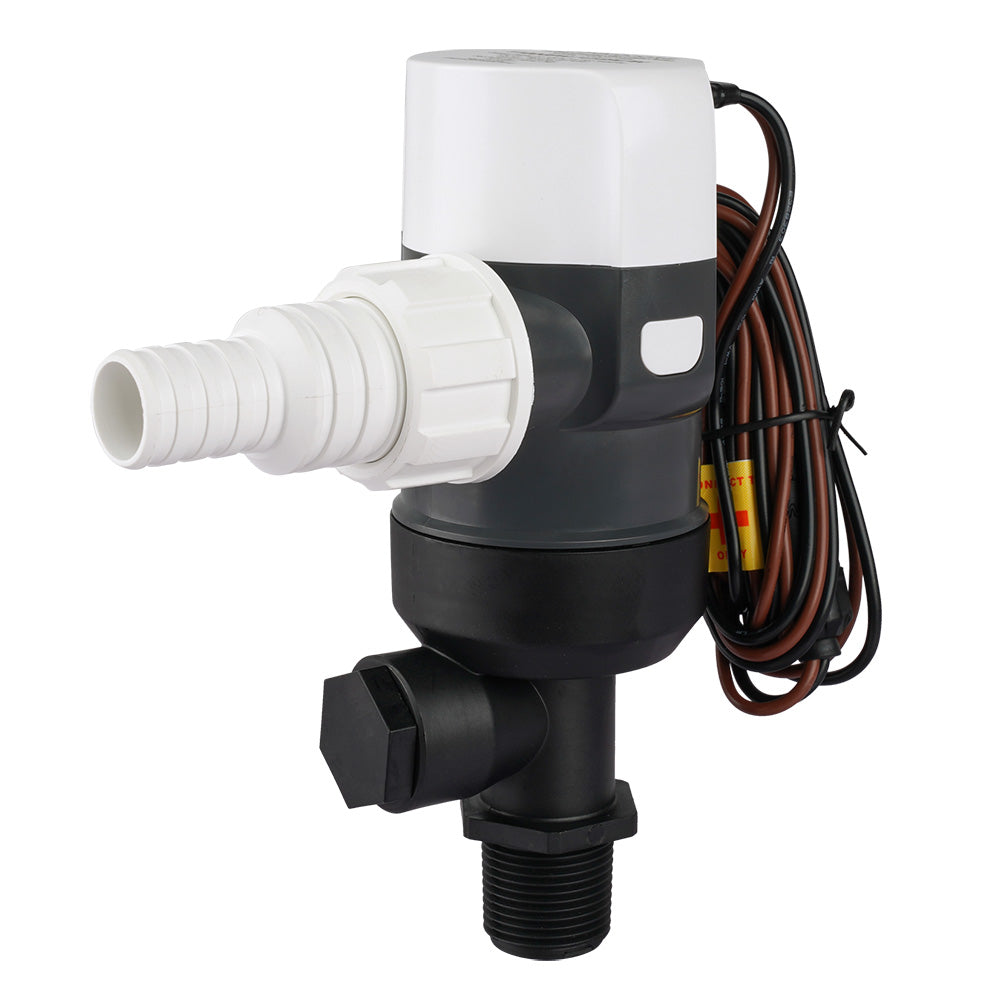Commodore 1100 GPH Vertical Livewell Pump - Short - 12V - Deckhand Marine Supply