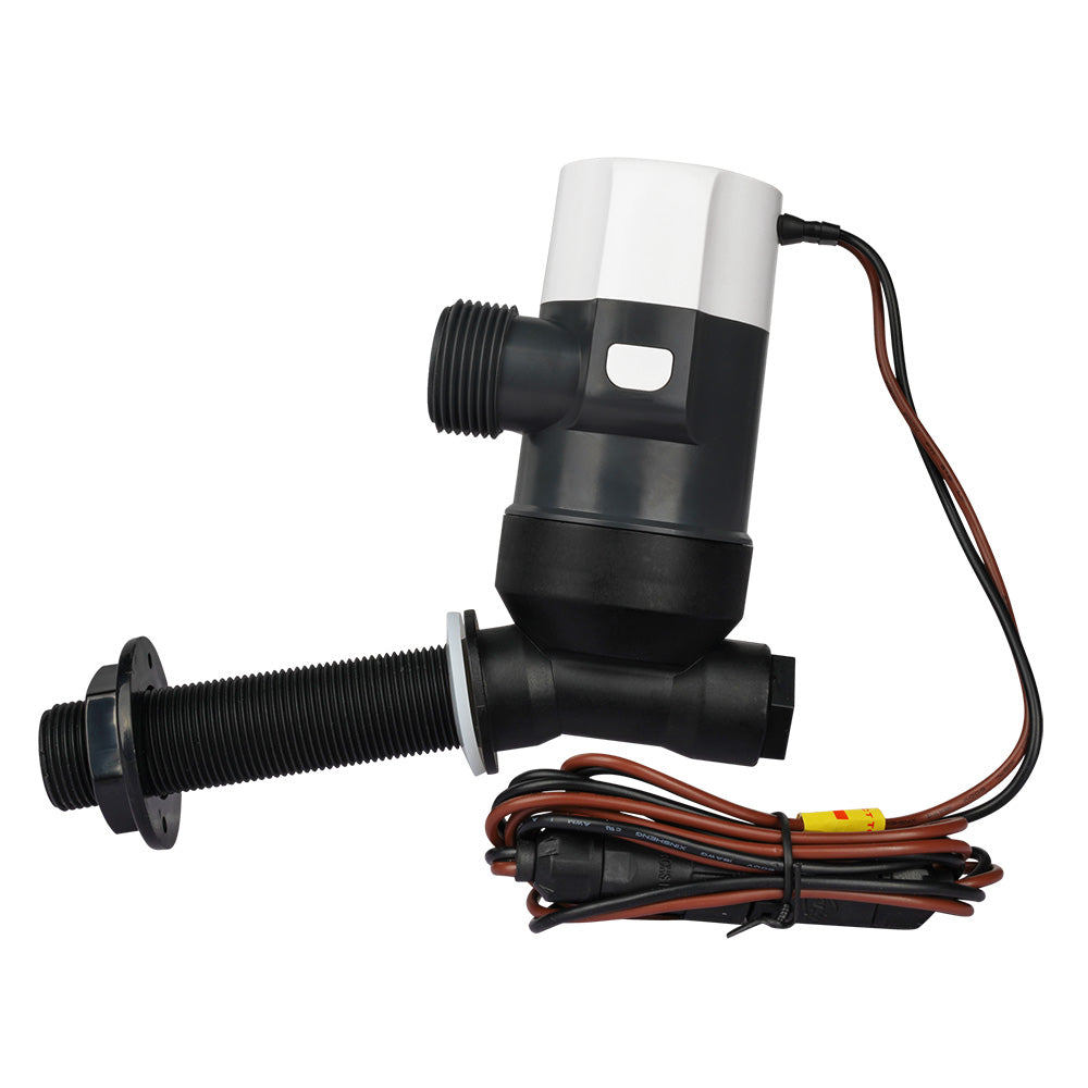 Commodore 1100 GPH Angled Livewell Pump - 12V - Deckhand Marine Supply