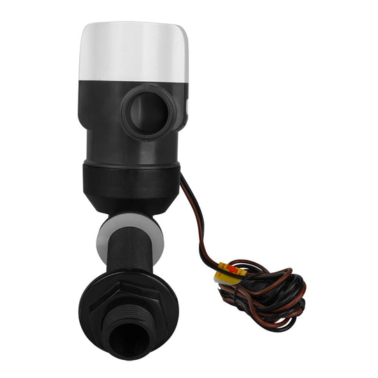 Commodore 1100 GPH Angled Livewell Pump - 12V - Deckhand Marine Supply