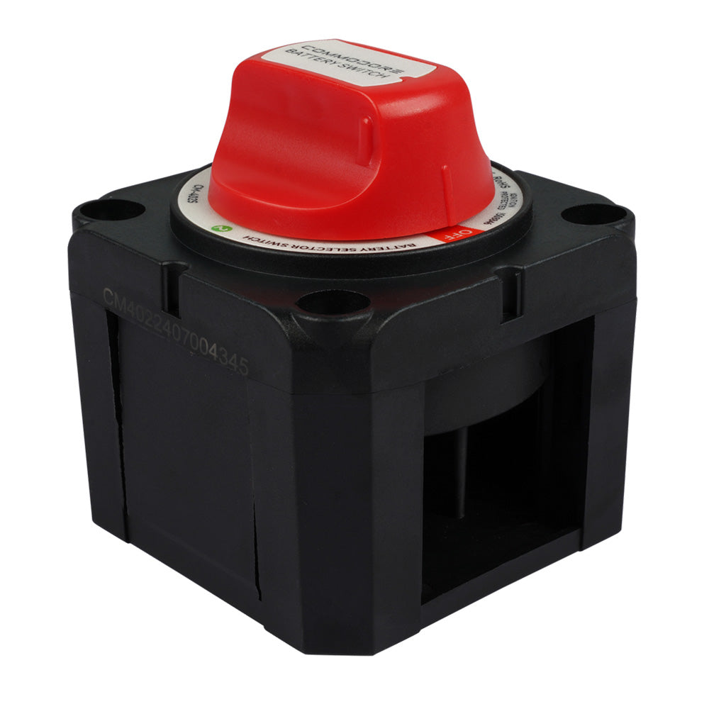 Commodore 4-Position Compact Dual Battery Selector Switch - Deckhand Marine Supply