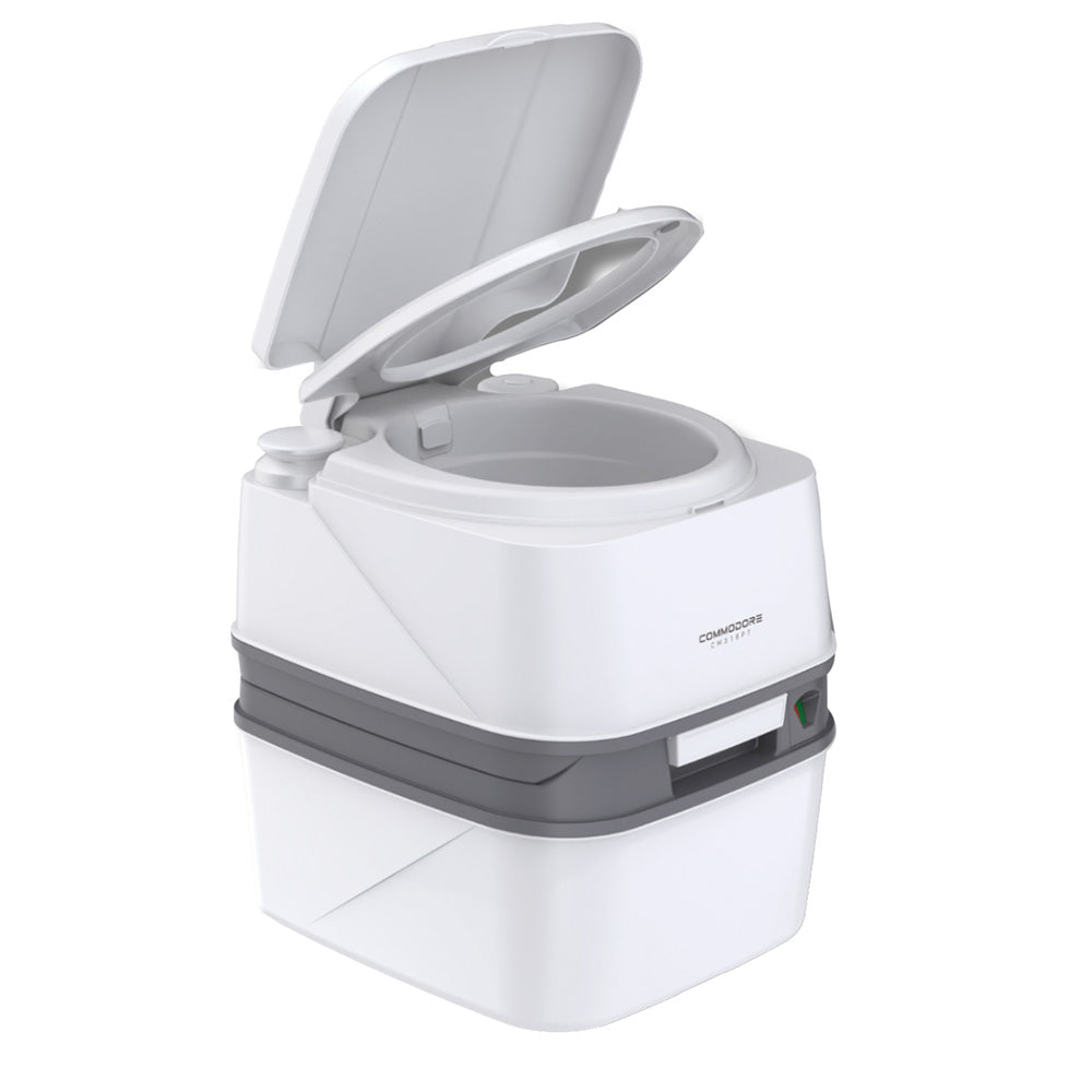 Commodore Premium Portable Travel Toilet - Injection Molded - 18L/4.75 Gallon - Deckhand Marine Supply
