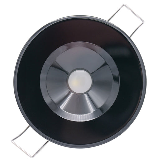 Lumitec Illusion Flush Mount LED Down Light - Spectrum RGBW - Cool White - Black Housing - Deckhand Marine Supply