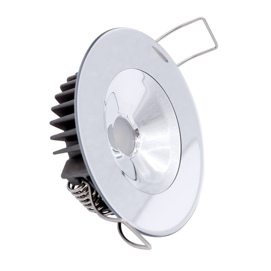 Lumitec Illusion Flush Mount LED Down Light - White - Non-Dimming - White Housing - MIrrored Housing - Deckhand Marine Supply