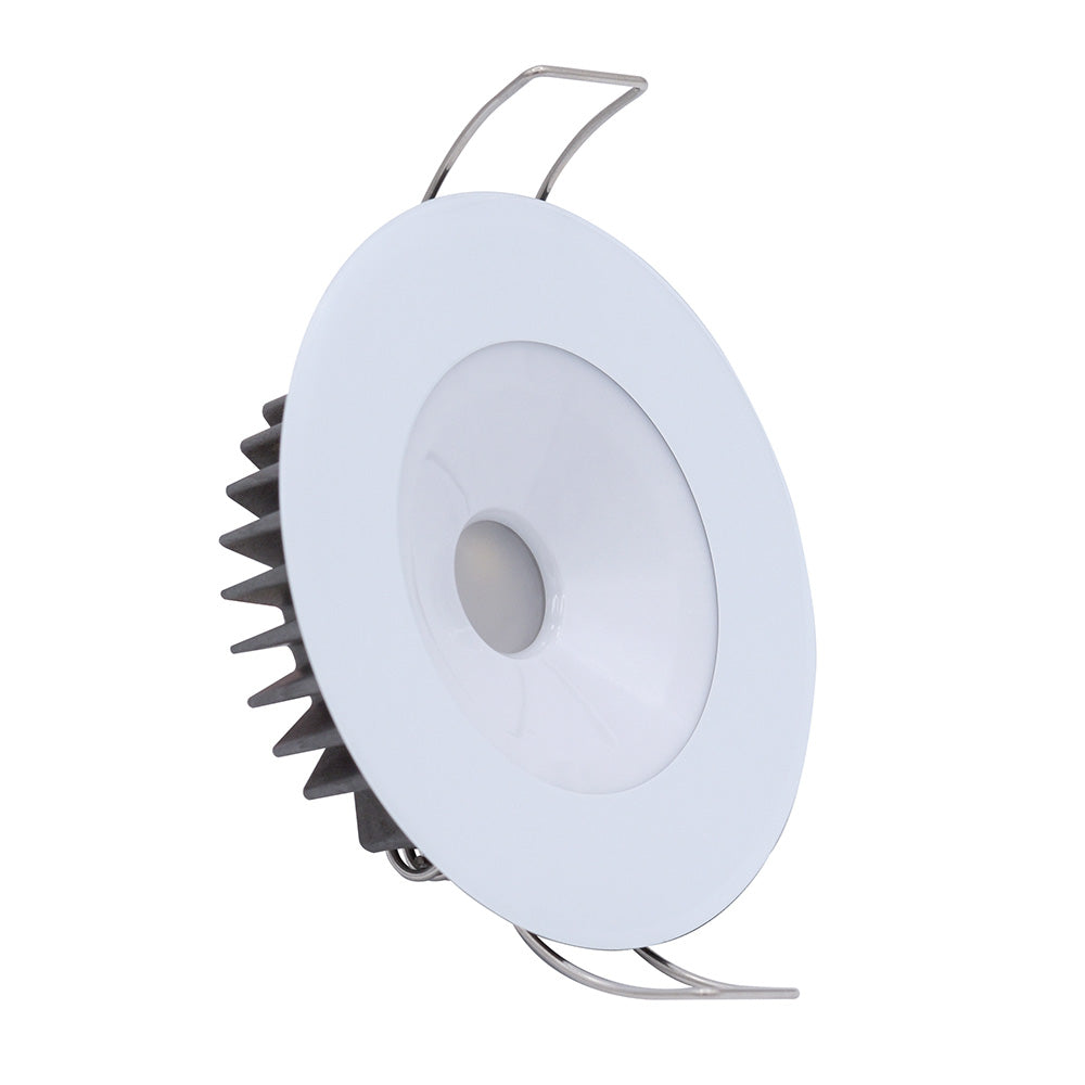 Lumitec Illusion Flush Mount LED Down Light - Warm White - Dimming - White Housing - Deckhand Marine Supply