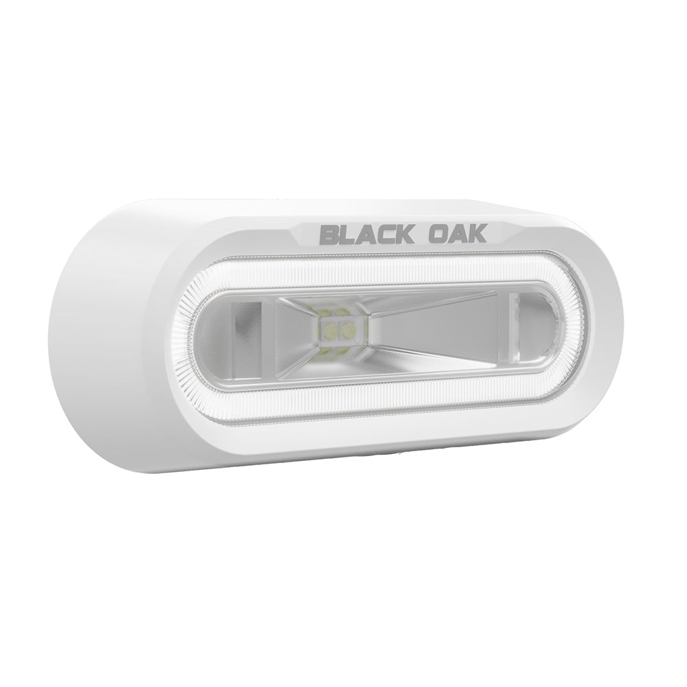 Black Oak Low Pro Off Road Spreader Light - Bracket Mount - White Housing - White LED - Deckhand Marine Supply