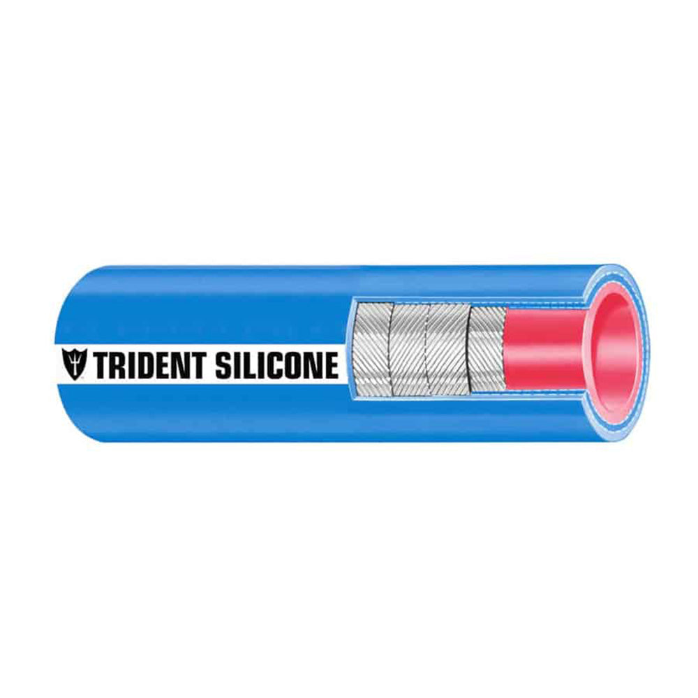 Trident Marine 3" x 36" Blue Silicone Wet Exhaust Hose - Deckhand Marine Supply