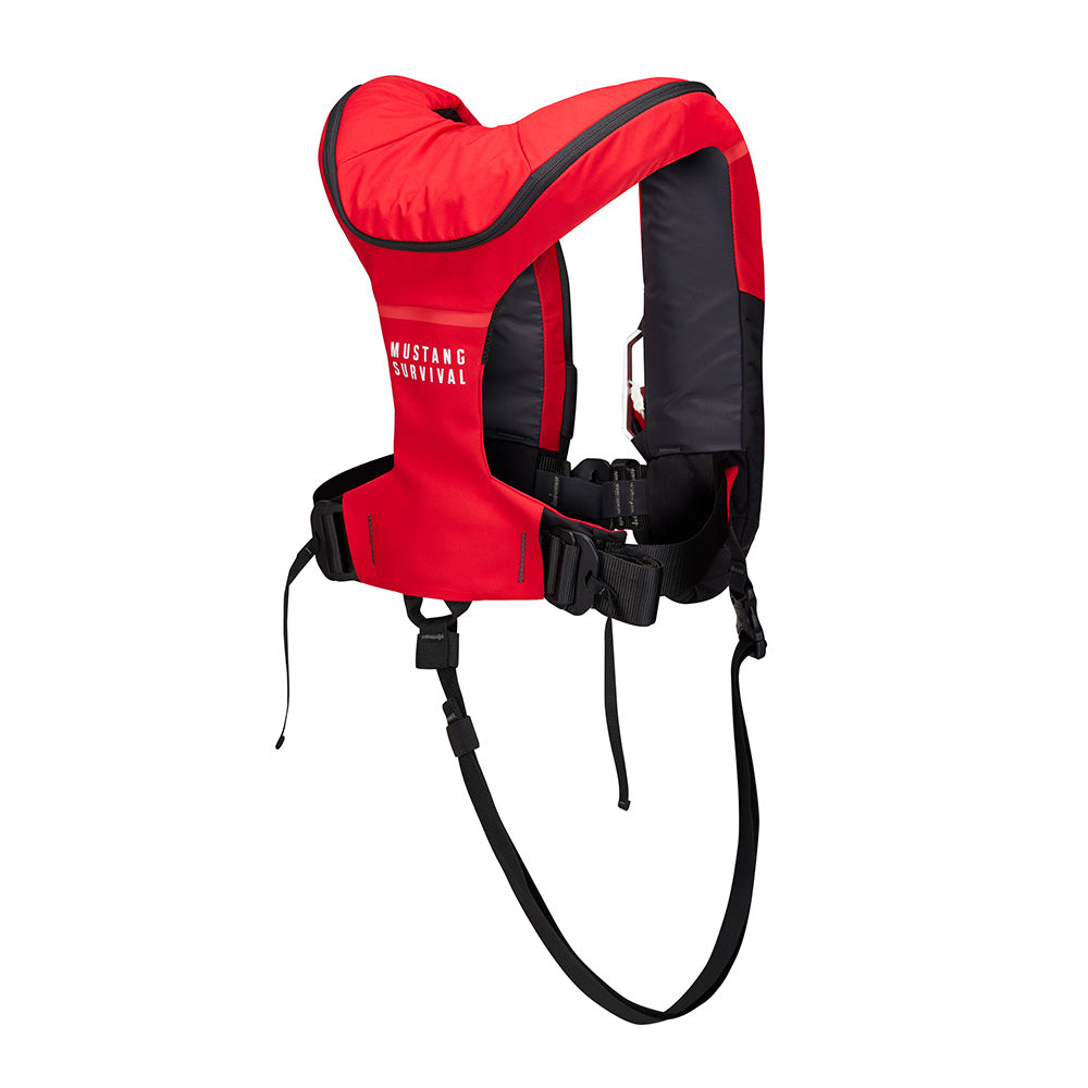 Mustang Atlas 190 DLX Open Ocean Inflatable PFD - Red/Black - Deckhand Marine Supply