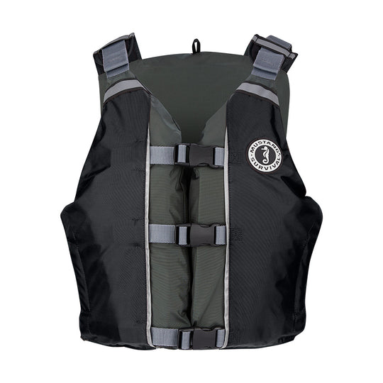 Mustang APF Foam Vest - Universal - Black/Grey - Deckhand Marine Supply