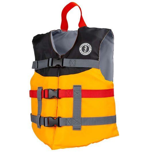 Mustang Youth Livery Foam Vest - Mango/Black - Deckhand Marine Supply