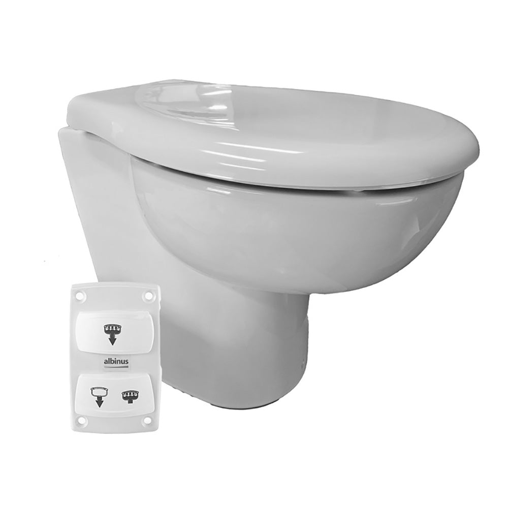Albin Group Ultra Slim Eco Standard 12V Toilet - Deckhand Marine Supply