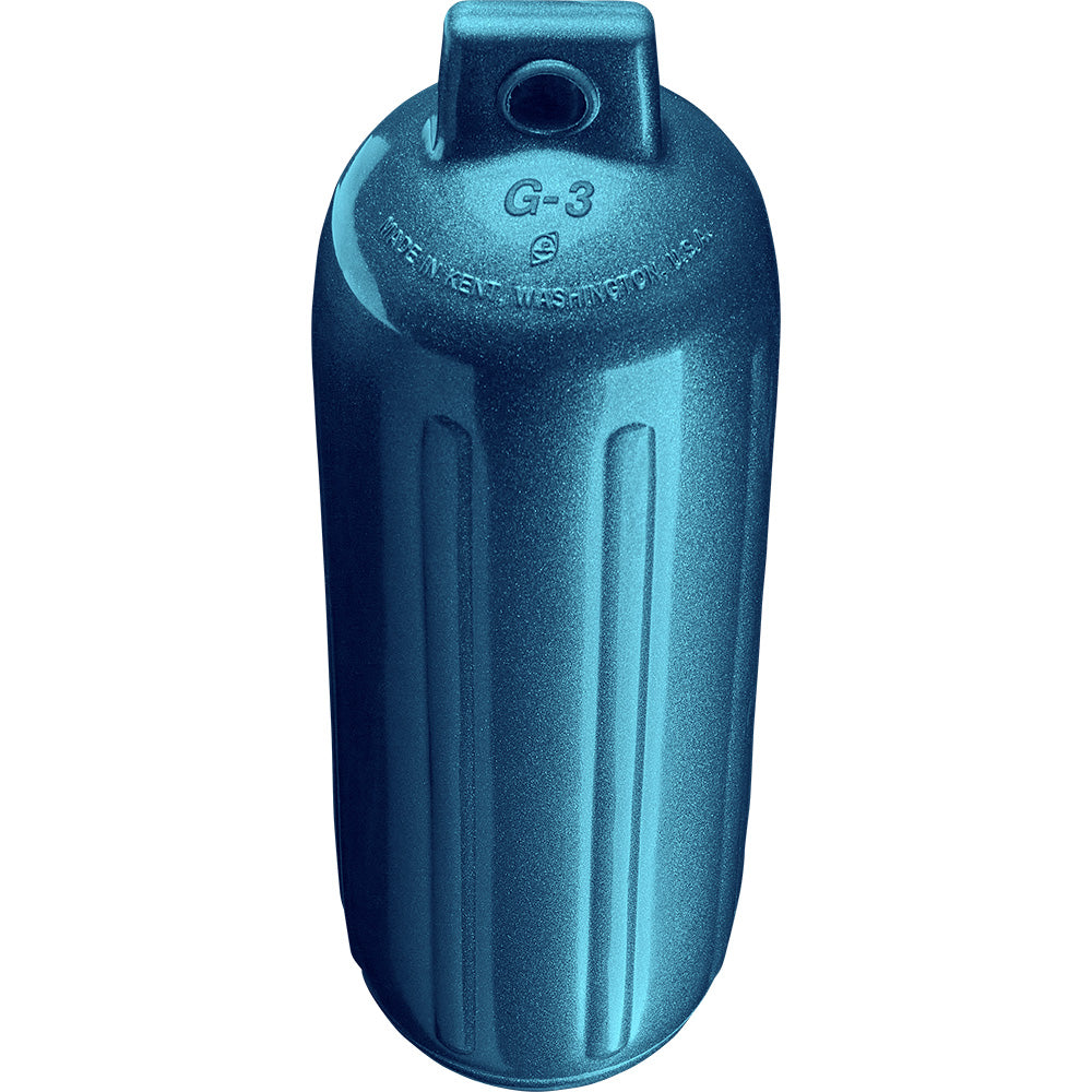 Polyform G-3 Twin Eye Fender 5.5" x 19" - Metallic Blue - Deckhand Marine Supply