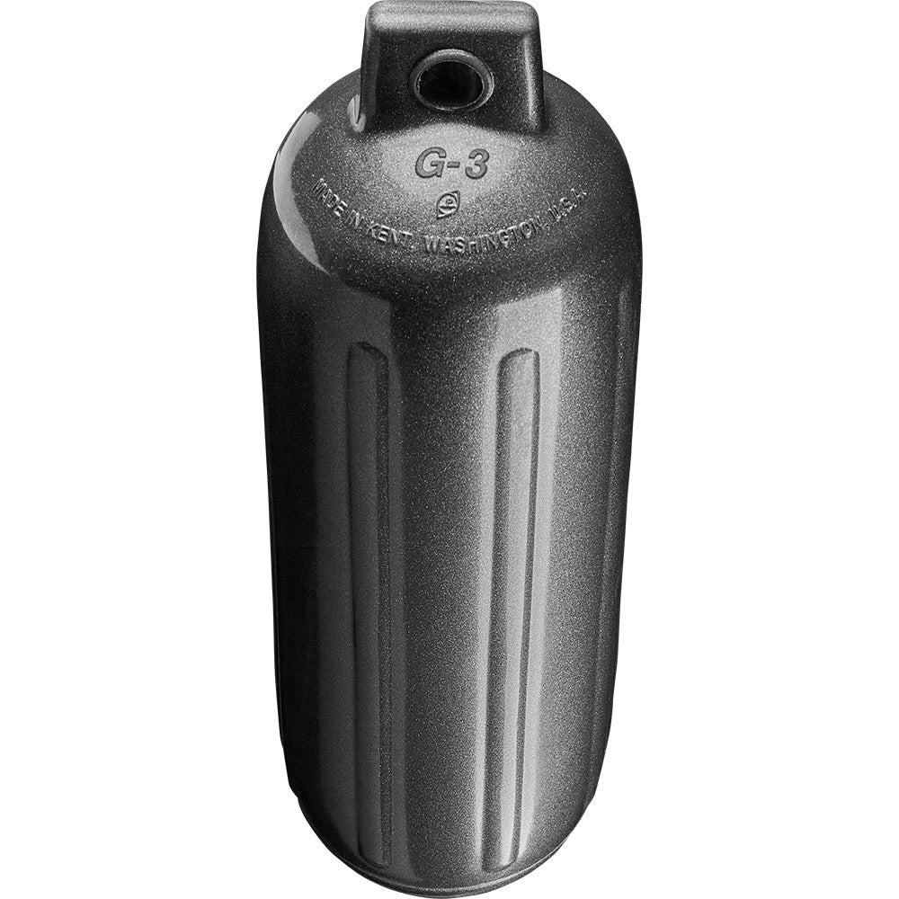Polyform G-3 Twin Eye Fender 5.5" x 19" - Metallic Graphite - Deckhand Marine Supply