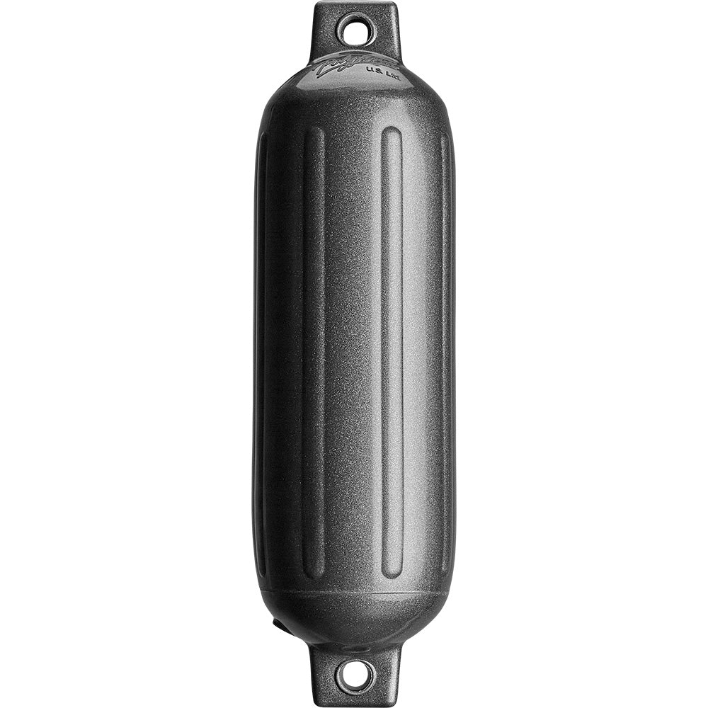 Polyform G-3 Twin Eye Fender 5.5" x 19" - Metallic Graphite - Deckhand Marine Supply