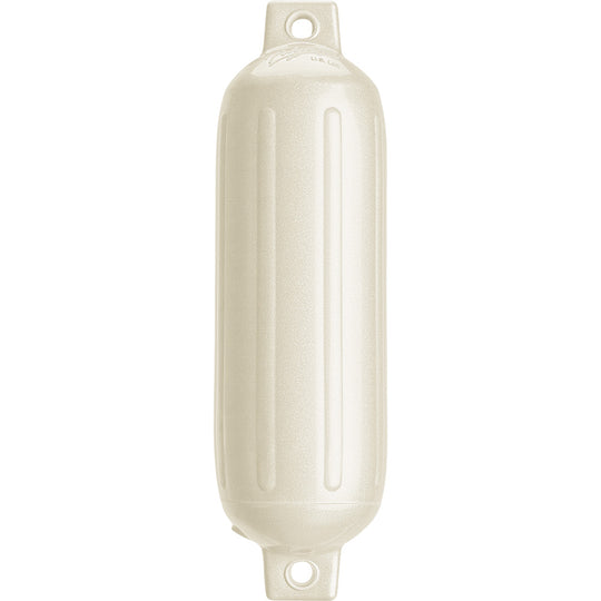 Polyform G-3 Twin Eye Fender 5.5" x 19" - Metallic White - Deckhand Marine Supply