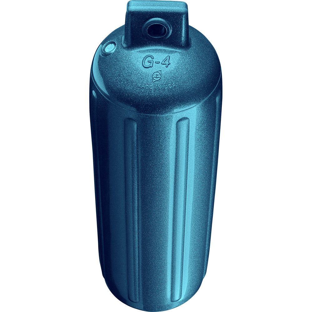 Polyform G-4 Twin Eye Fender 6.5" x 22" - Metallic Blue - Deckhand Marine Supply