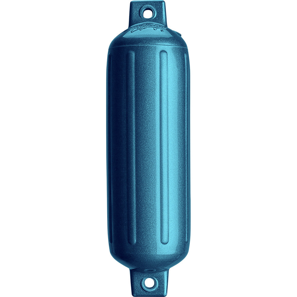 Polyform G-4 Twin Eye Fender 6.5" x 22" - Metallic Blue - Deckhand Marine Supply