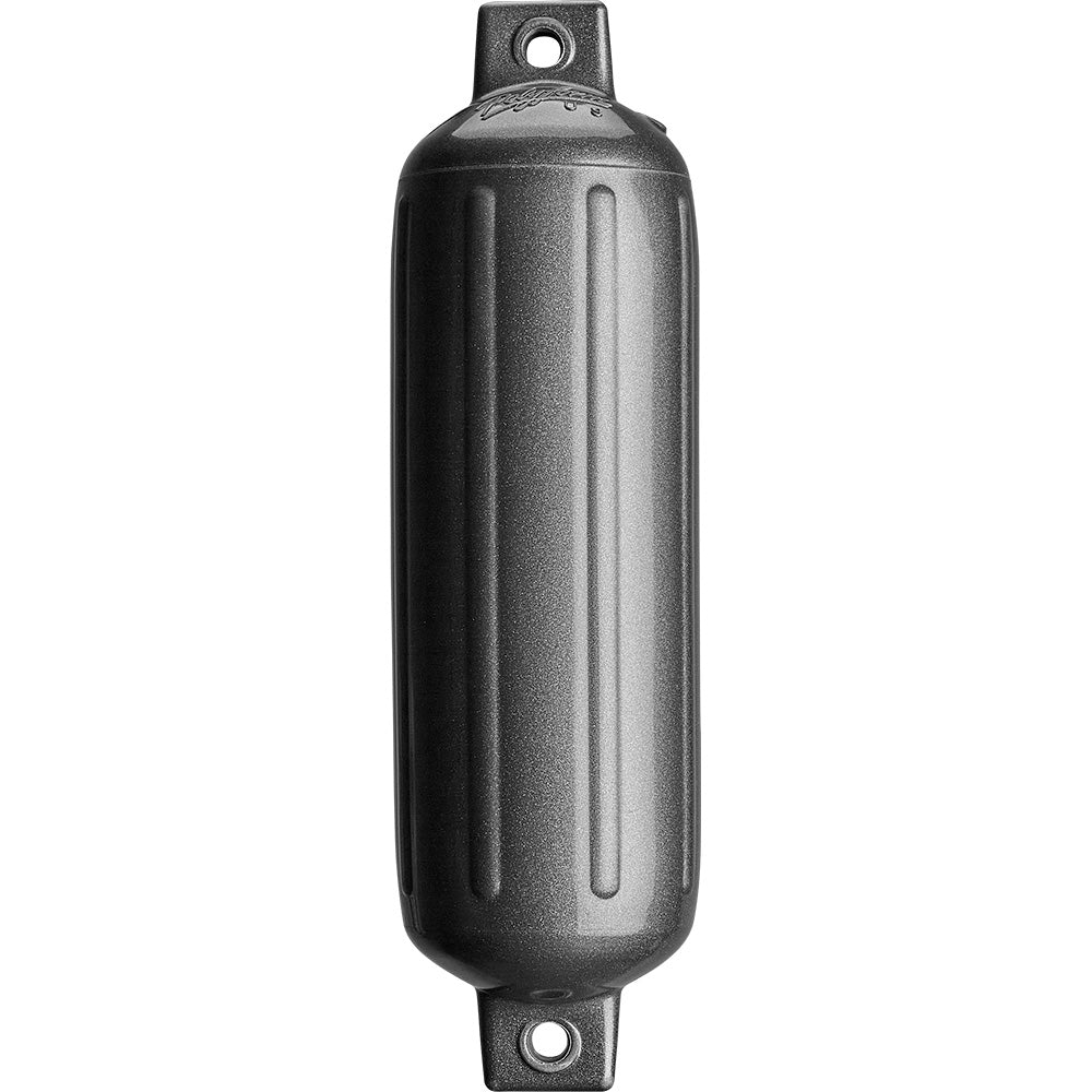 Polyform G-4 Twin Eye Fender 6.5" x 22" - Metallic Graphite - Deckhand Marine Supply