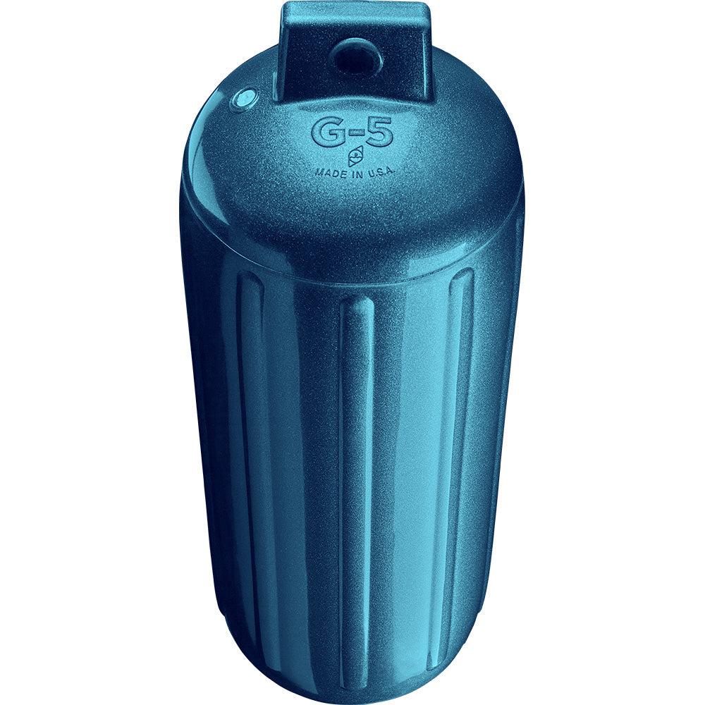 Polyform G-5 Twin Eye Fender 8.8" x 26.8" - Metallic Blue - Deckhand Marine Supply