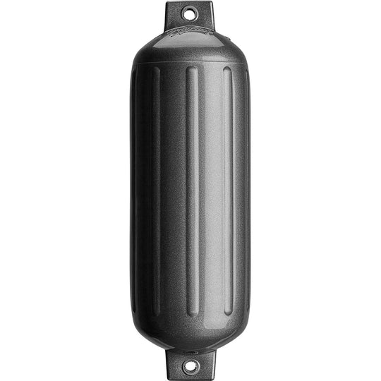Polyform G-5 Twin Eye Fender 8.8" x 26.8" - Metallic Graphite - Deckhand Marine Supply