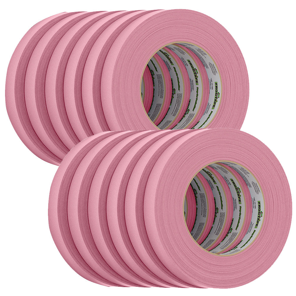FrogTape CP 325 Medium-High Adhesion Masking Tape - 18MM x 55M x 12-Pack - Pink - Rated f/325F - Deckhand Marine Supply