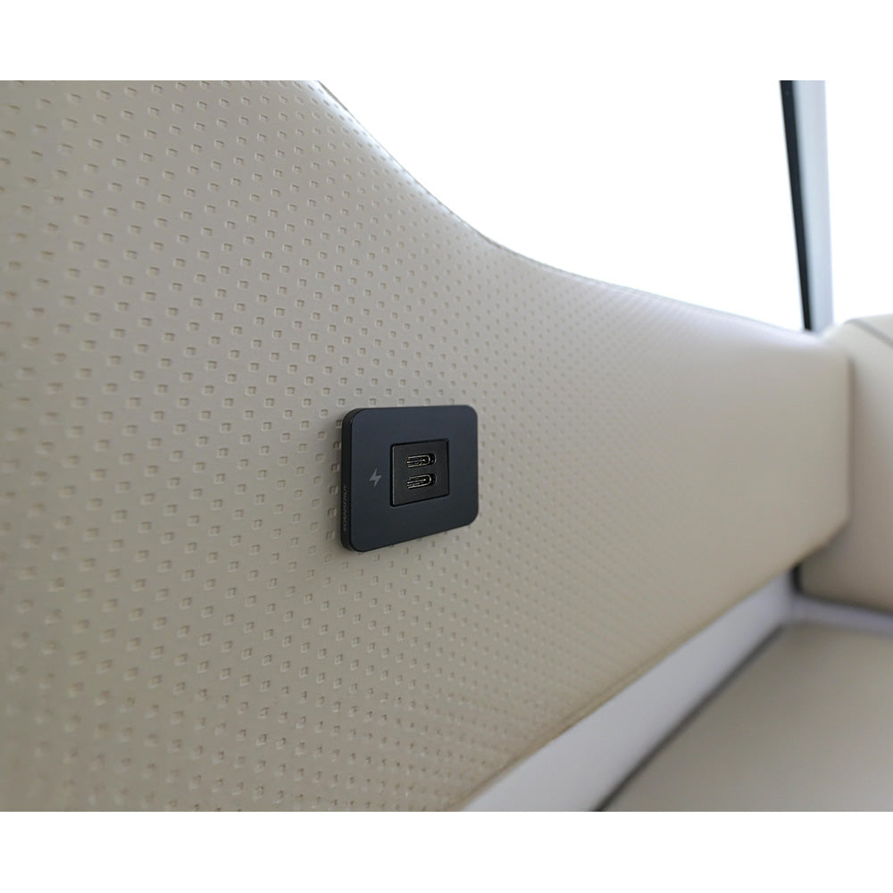 Scanstrut TILE USB-C Interior Charging Socket - 12/24V - Black Bezel - Deckhand Marine Supply