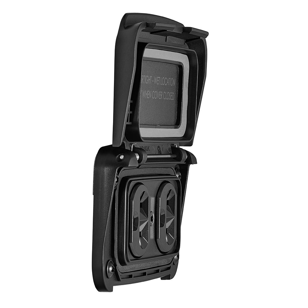 Scanstrut Ventura Series Dual AC Outlet - 125V - 20A - Deckhand Marine Supply