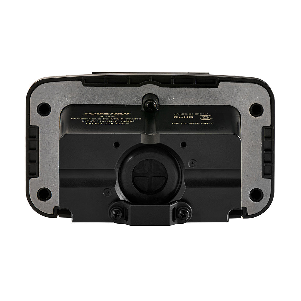 Scanstrut Ventura Series Dual AC Outlet - 125V - 20A - Deckhand Marine Supply