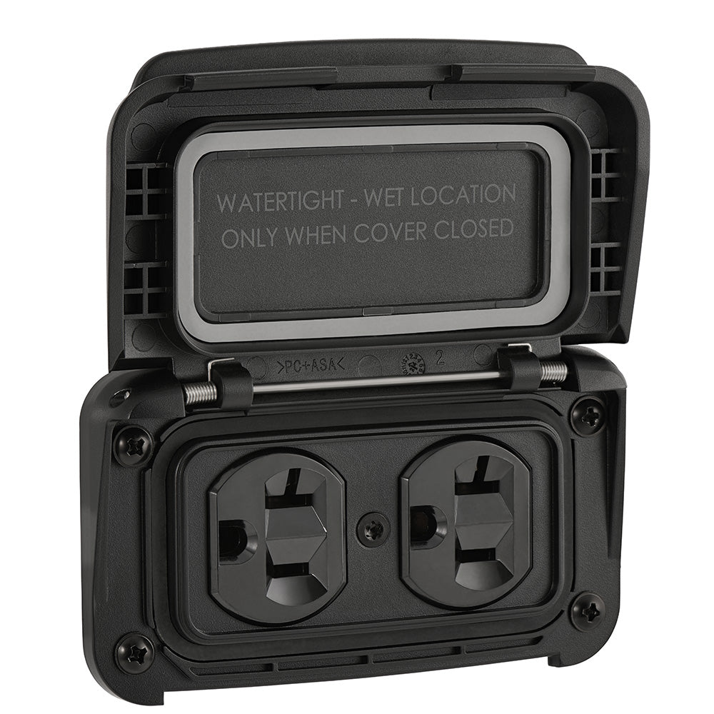 Scanstrut Ventura Series Dual AC Outlet - 125V - 20A - Deckhand Marine Supply