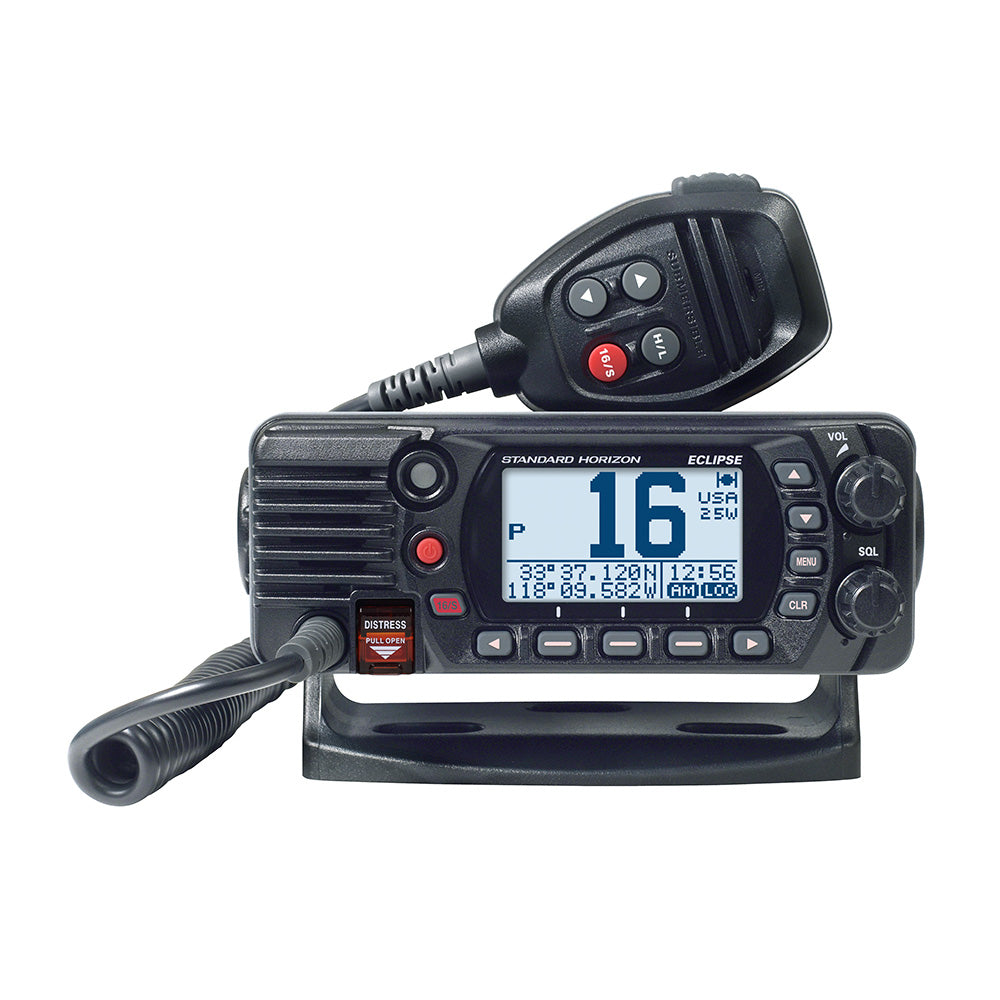 Standard Horizon GX1410GB Eclipse Series 25W Fixed Mount VHF/GPS - Black - Deckhand Marine Supply