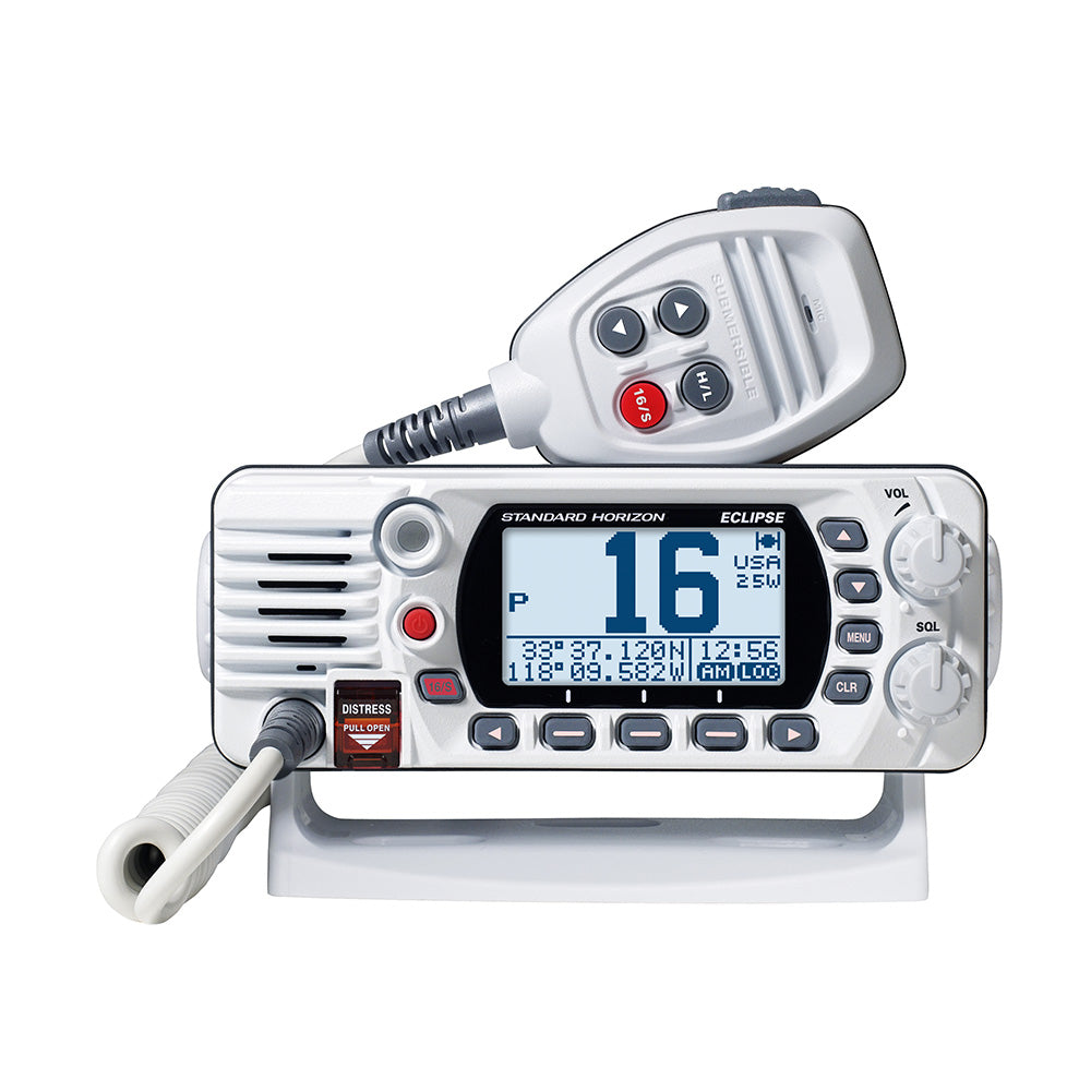 Standard Horizon GX1410GW Eclipse Series 25W Fixed Mount VHF/GPS - White - Deckhand Marine Supply