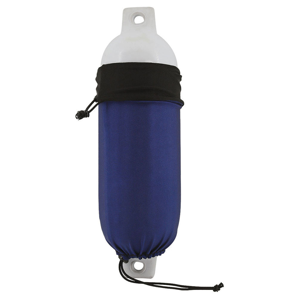 Dock Edge Reversible Fender Cover - Black/Blue - Small - Deckhand Marine Supply