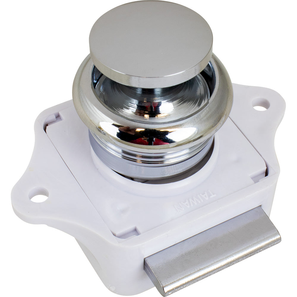 Sea-Dog Push Button Rim Latch - Chrome Plated Brass - Deckhand Marine Supply