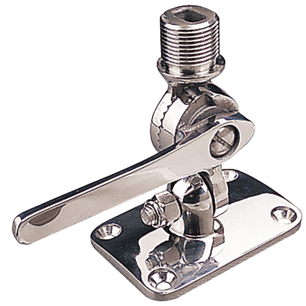 Sea-Dog Adjustable Antenna Base - Deck Mount - Investment Cast 316 Stainless Steel - Deckhand Marine Supply