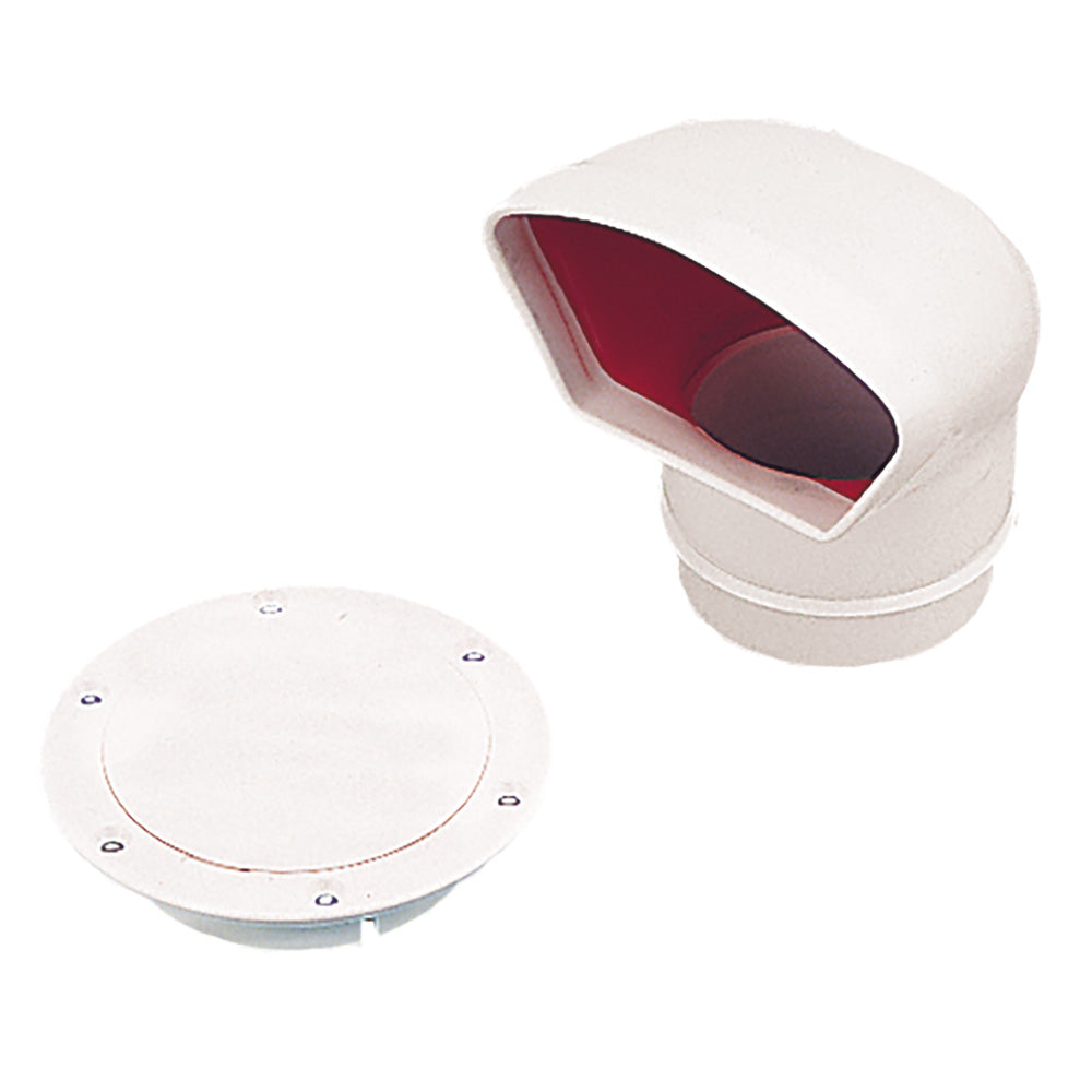 Sea-Dog Low Profile Cowl Vent/Snap-On Deck Plate - Dip Molded PVC - Deckhand Marine Supply