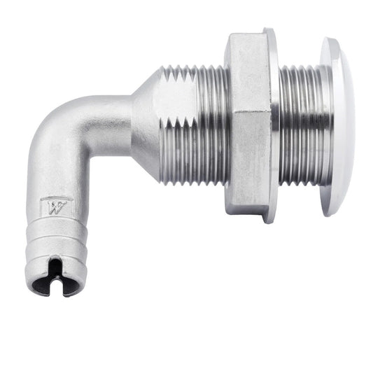 Whitecap 1-1/2" Duplex Stainless Steel 90 Degree Thru-Hull Fitting - Deckhand Marine Supply
