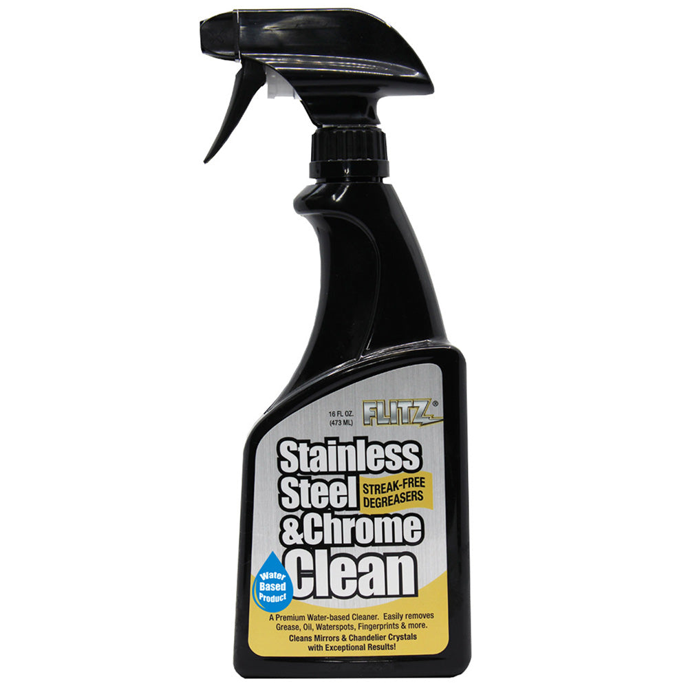 Flitz Stainless Steel  Chrome Cleaner w/Degreaser - 16oz - Deckhand Marine Supply