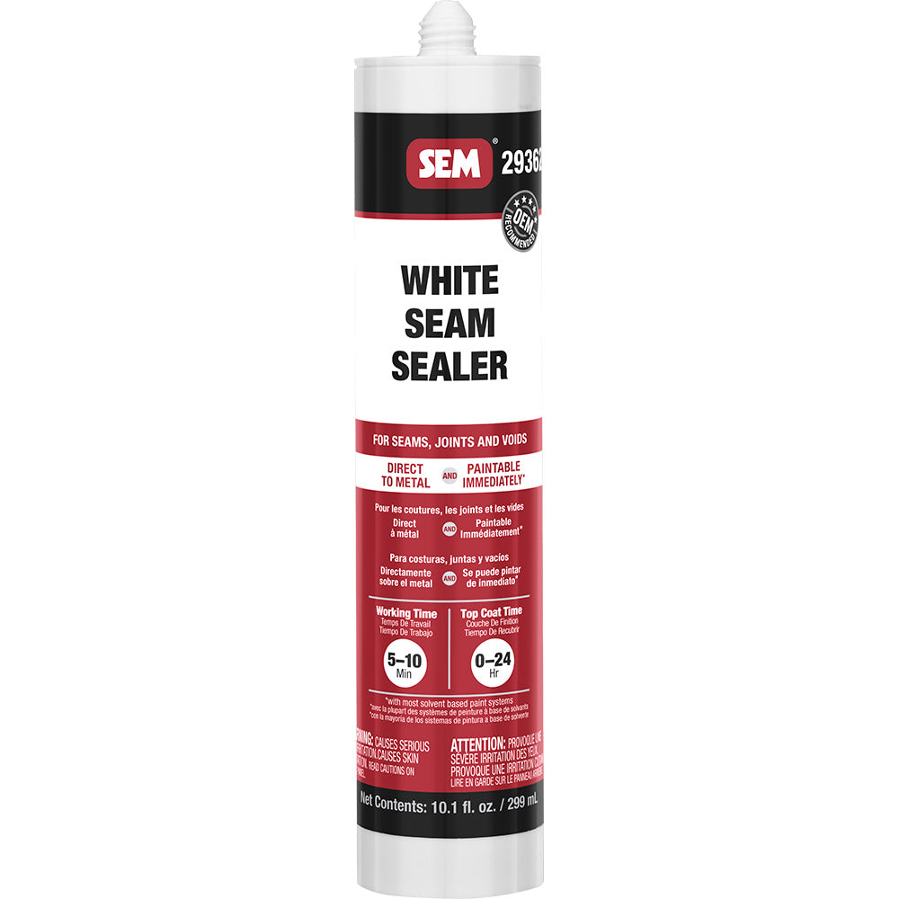 SEM 1K Seam Sealer - 10.1oz Tube - White - Deckhand Marine Supply