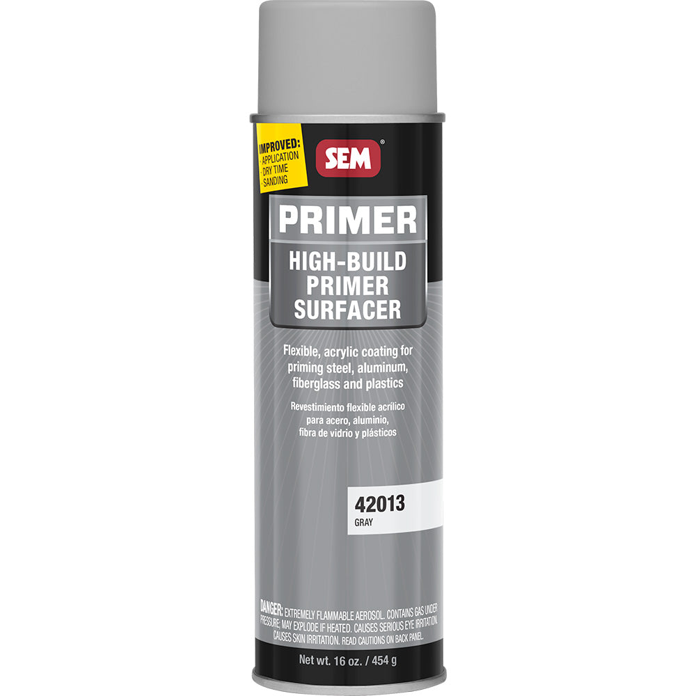 SEM High-Build Primer Surfacer - 20oz Aerosol Can - Grey - Deckhand Marine Supply