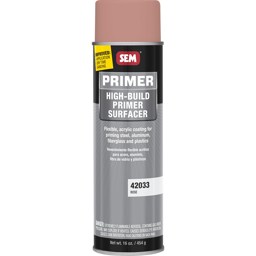 SEM High-Build Primer Surfacer - 20oz Aerosol Can - Rose - Deckhand Marine Supply