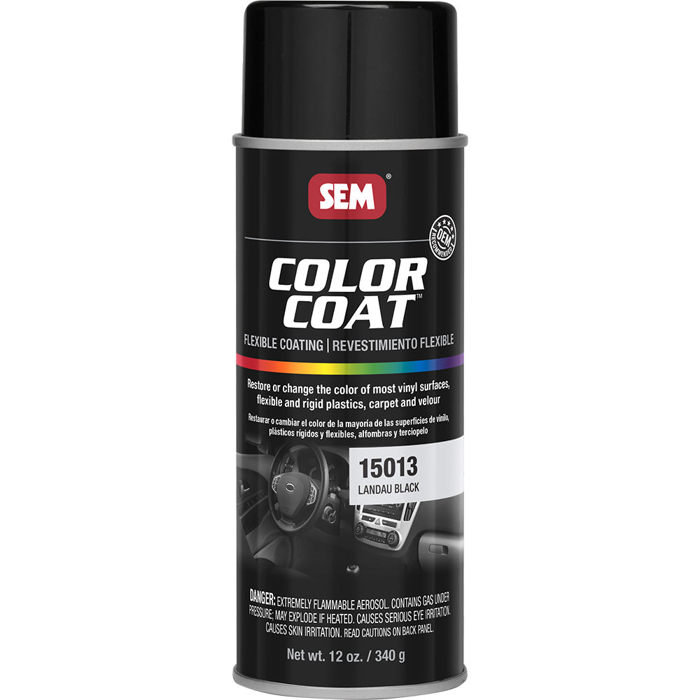 SEM Color Coat - 16oz Aerosol Can - Landau Black - Deckhand Marine Supply