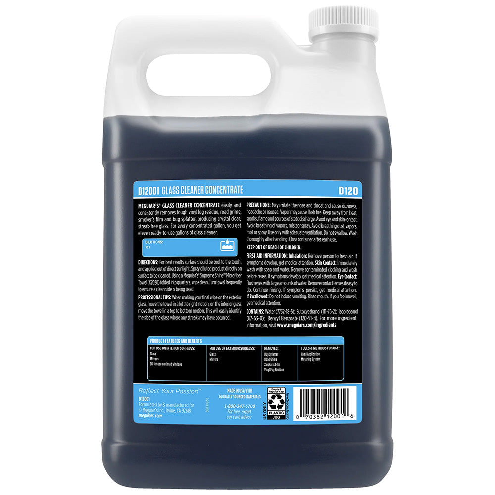 Meguiar's Glass Cleaner Concentrate - 1 Gallon - Deckhand Marine Supply