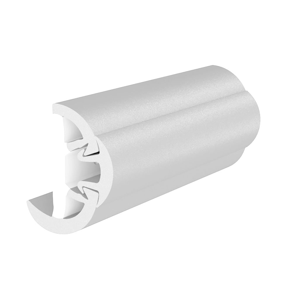 TACO SuproFlex Rub Rail Kit w/Flex Vinyl Overlay Insert - 1-5/8"H x 7/8"W x 60'L - White w/White Insert - Deckhand Marine Supply