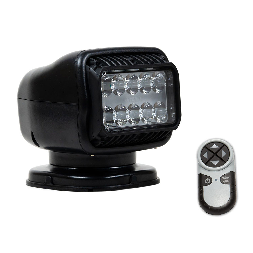 Golight GT Series LED Hybrid Light Permanent Mount w/Hardwired Dash Mount Remote - 12V - Black - Deckhand Marine Supply