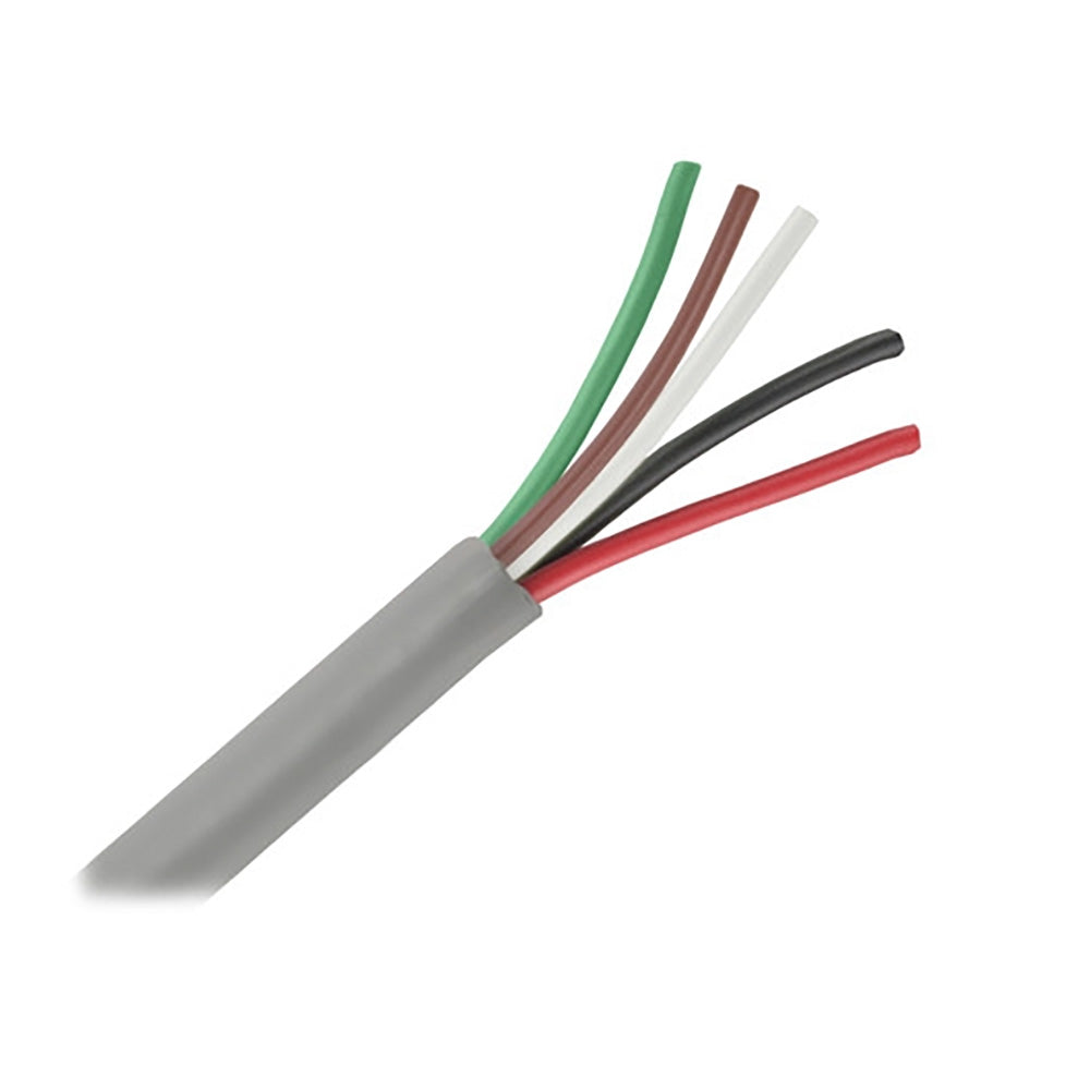 Pacer Unshielded 5 Conductor Cable - 25' - 18/5 AWG - Green, Brown, White, Black,  Red - Deckhand Marine Supply